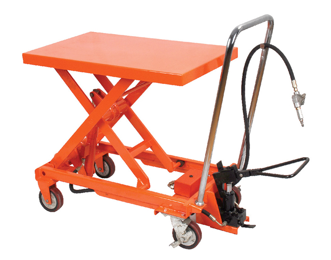 單剪式氣動液壓雙功能平臺車