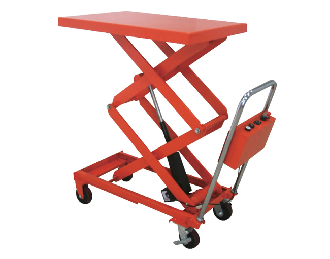 雙剪式電動推桿平臺車