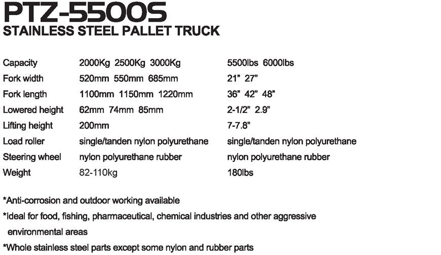 手動搬運車 PTZ-5500S 手動搬運車 PTZ-5500S